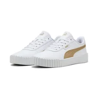 Buty trekkingowe damskie - Damskie sneakersy Carina 3.0 Aqua Metallics PUMA White Light Sand Gold Beige - miniaturka - grafika 1