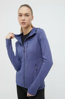 Bluzy damskie - Marmot bluza sportowa Preon damska kolor granatowy z kapturem gładka - grafika 1