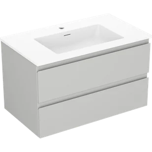 Mexen Orio szafka łazienkowa 80 cm z umywalką Otis, 2 szuflady, szara mat/biała mat - 91A10-08047-2-BFF62-W18M01 - Szafki łazienkowe - miniaturka - grafika 1