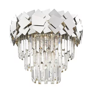 Zuma Line Szklana LAMPA sufitowa QUASAR C0506-05A-B5AC okrągła OPRAWA glamour PLAFON crystals srebrny przezroczysty - Lampy sufitowe - miniaturka - grafika 1