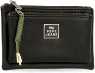 Portfele - PEPE JEANS PORTFEL DAMSKI CZARNY NA ZAMEK AWH - miniaturka - grafika 1