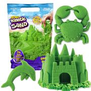 Masy plastyczne - Spin Master Kinetic Sand piasek kinetyczny żywe kolory zielony 930g 10022 - miniaturka - grafika 1