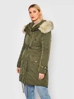 Kurtki damskie - Blugirl Blumarine Parka RH1265-T8727 Zielony Regular Fit - grafika 1