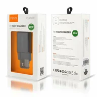 Ładowarki do telefonów - Ładowarka sieciowa VIDVIE PLE248 1xUSB + 1xType C + kabel Micro 3A PD 20W czarny - miniaturka - grafika 1