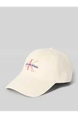 Czapki damskie - Regulowana długość czapka z daszkiem z wyhaftowanym logo - CK Calvin Klein - miniaturka - grafika 1