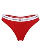 Majtki damskie - Tommy Hilfiger Stringi Kobiety Dżersej czerwony jednolity, S/M - miniaturka - grafika 1