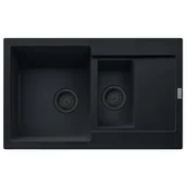 Zlewozmywaki - Zlewozmywak fragranitowy FRANKE Maris MRG 651-78 Czarny mat 114.0693.532 - miniaturka - grafika 1