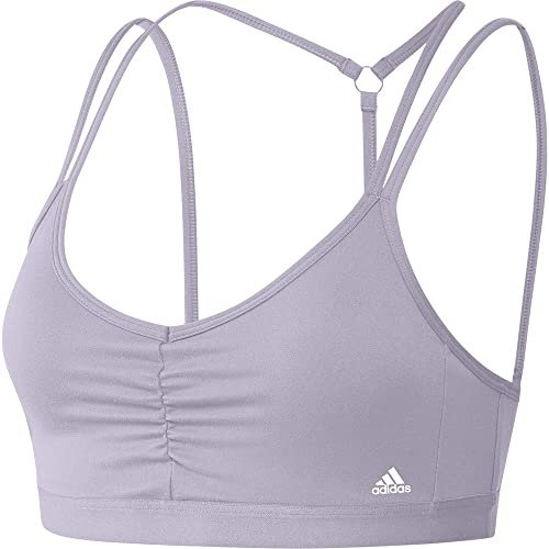adidas Yoga Essentials Średnie wsparcie sportowe stanik, Silver Dawn, L