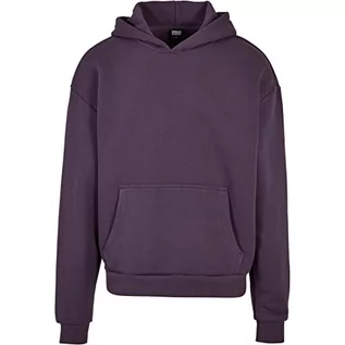 Bluzy męskie - Urban Classics Ultra Heavy Hoody, męska bluza z kapturem z zamkiem błyskawicznym, dostępna w wielu różnych kolorach, rozmiary od XS do 5XL, Purplenight, XS - grafika 1