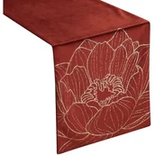 Obrusy i serwetki - Ceglany Bieżnik Welwet Blink 35X180 Lilia Wodna Eurofirany - miniaturka - grafika 1