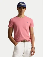 Koszulki męskie - Polo Ralph Lauren T-Shirt 710671438433 Różowy Custom Slim Fit - miniaturka - grafika 1