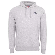 Bluzy męskie - Kappa Bluza męska 707390-15-4101M_S Hoodie, szara, S 707390 - miniaturka - grafika 1