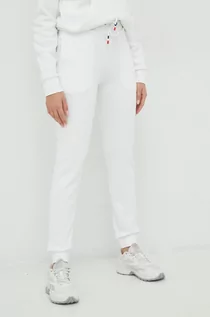 Spodnie damskie - Rossignol spodnie dresowe damskie kolor biały gładkie - grafika 1