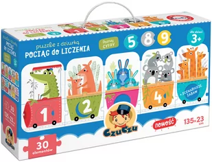 CzuCzu. Puzzle z dziurką. Pociąg do liczenia - Książki edukacyjne - miniaturka - grafika 2