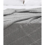 Narzuty - Szara bawełniana narzuta na łóżko jednoosobowe 150x200 cm Trenza – Oyo Concept - miniaturka - grafika 1