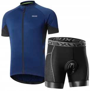 Strój Rowerowy Koszulka Spodenki Rowerowe Komplet Kolarski K4UB Arsuxeo L - Spodenki rowerowe - miniaturka - grafika 1