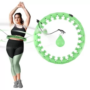 HULA HOP GREEN Z WYPUSTKAMI I OBCIĄŻNIKIEM HMS HHW12 PLUS SIZE - Pozostały sprzęt i akcesoria do ćwiczeń - miniaturka - grafika 1