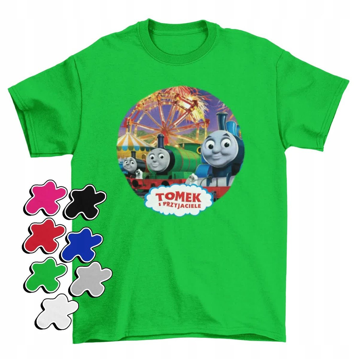 Koszulka T-Shirt Dziecięca Z Nadrukiem Tomek I Przyjaciele -L 146-152