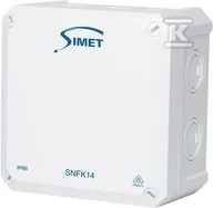 Puszki elektryczne i akcesoria - Puszka instalacyjna naścienna SNFK14, 140x140x81, IP66 biały - miniaturka - grafika 1