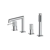 Baterie wannowe i prysznicowe - Bateria wannowa Cersanit Zen 4-otworowa chrom połysk S951-565 - miniaturka - grafika 1