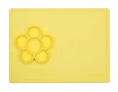 Miseczki i talerzyki dla dzieci - EZPZ Silikonowa mata do zabawy z pojemniczkami 2w1 Flower Play Mat - żółta - MATA DO ZABAWY Ż - miniaturka - grafika 1