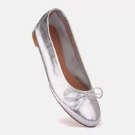 Baleriny - Marco Shoes Baletki Passo srebrny - miniaturka - grafika 1