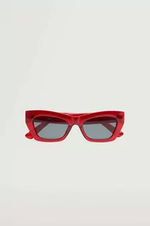 Okulary przeciwsłoneczne - Mango okulary przeciwsłoneczne Alex damskie kolor czerwony - grafika 1