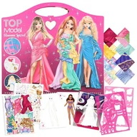 Kolorowanki, wyklejanki - Zestaw kreatywy TOP MODEL GLAMOUR Kolorowanka z naklejkami - miniaturka - grafika 1