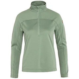 Bluza damska Fjällräven Abisko Lite Fleece Half Zip W Rozmiar: M / Kolor: jasnozielony - Bluzy sportowe damskie - miniaturka - grafika 1