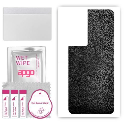 folia naklejka skórka strukturalna na TYŁ do TCL 505 - Skóra Czarna - apgo SKINS