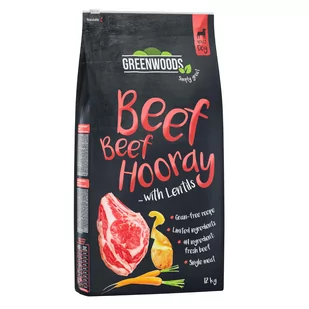Greenwoods, Wołowina z soczewicą, ziemniakami i marchwią - 2 x 12 kg - Sucha karma dla psów - miniaturka - grafika 1