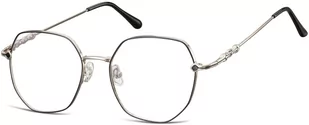 Sunoptic Okulary oprawki owalne zerówki metalowe korekcyjne L121B - Okulary korekcyjne, oprawki, szkła - miniaturka - grafika 1