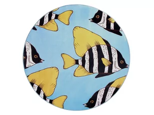 Beliani Dywan w rybki 140 cm niebieski FIZME - Dywany - miniaturka - grafika 1