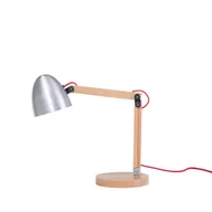 Lampy stojące - Beliani Lampka biurkowa srebrna 51645 51645 - miniaturka - grafika 1