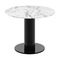 Stoły - Stół SOLO Marble White HG + Czarny HG - miniaturka - grafika 1