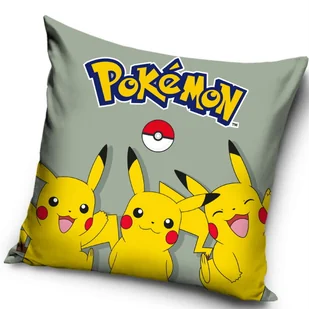 Poszewka Velvet 40x40 Pokemon z Pikachu Bulbozaur - Pościel dla dzieci - miniaturka - grafika 1