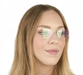 Okulary korekcyjne, oprawki, szkła - Okulary bezramkowe minusy kocie oczy korekcyjne -1 - miniaturka - grafika 1