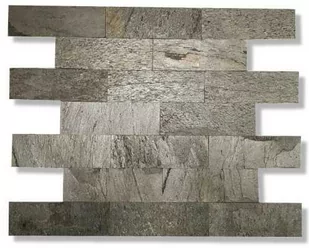 Kamień elewacyjny-dekoracyjny kwarcytowy Silver Shine Brick 10x30 - Elewacje - miniaturka - grafika 1