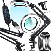 Mikroskopy i lupy - Lampa LED Lupa Kosmetyczna Szkło Powiększające Lampka Kreślarska Biurkowa LL600 - miniaturka - grafika 1