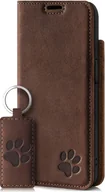 Etui i futerały do telefonów - Etui na telefon komórkowy SURAZO Smart Magnet do Apple iPhone 13 Pro Max Premium ze skóry naturalnej z [slotem na kartę i RFID] (orzechowy brąz) - miniaturka - grafika 1