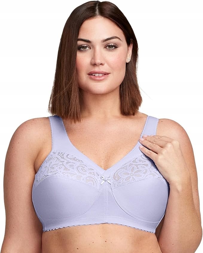 GLAMORISE FIOLETOWY MIĘKKI BIUSTONOSZ KORONKOWY 85D 6FA
