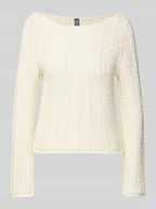 Swetry damskie - Sweter o kroju regular fit z dekoltem w łódkę model ‘SIRI’ - miniaturka - grafika 1
