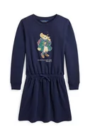 Sukienki i spódniczki dla dziewczynek - Polo Ralph Lauren sukienka dziecięca kolor granatowy mini rozkloszowana - miniaturka - grafika 1