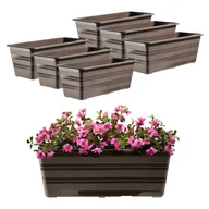 Donice - Doniczka balkonowa Catí 40cm brązowa 6szt - miniaturka - grafika 1