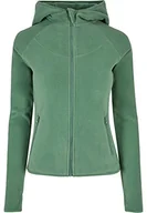 Bluzy damskie - Urban Classics Damska bluza z kapturem z polaru, zapinana na zamek błyskawiczny, Salvia, 4XL - miniaturka - grafika 1