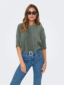 Koszulki i topy damskie - ONLY Koszulka w kolorze zielonym - miniaturka - grafika 1