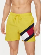 Kąpielówki męskie - Tommy Hilfiger Szorty kąpielowe UM0UM02048 Żółty Slim Fit - miniaturka - grafika 1