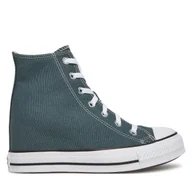 Trampki damskie - Trampki Converse Chuck Taylor All Star Wedge A13841C Zielony - miniaturka - grafika 1