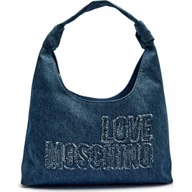 Torebki damskie - Love Moschino Jeansowa shopperka - miniaturka - grafika 1