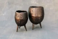 Donice - Rustic smukła aluminiowa osłonka na nóżkach A - miniaturka - grafika 1